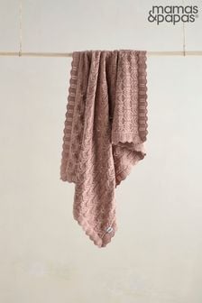 Mamas & Papas Pink Welcome To The World Wildflower Knitted Blanket (AA7522) | €47