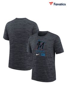 Fanatics Youth MLB Miami Marlins Large Logo Velocity Black T-Shirt (AA8686) | $48