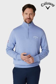 Callaway Apparel Blue Zip Neck Jumpers Next Luxembourg