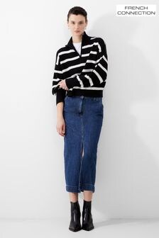 French Connection Black Half Knit Vhari Jumper (AA9689) | $111