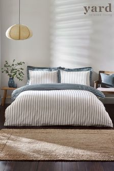 Yard Dusk Helmsley Stripe 100% Tumbled Cotton Duvet Set (AA9958) | $45 - $82