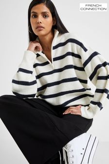 French Connection Vhari Half Knit White Jumper (AB1094) | 100 €