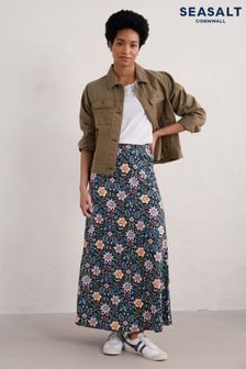 Seasalt Cornwall Blue Rose Jersey Skirt (AB2144) | $99