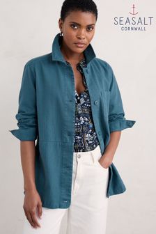 Women s Jackets Blue Linen Coatsandjackets Next United Arab Emirates