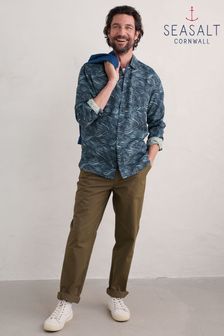 Seasalt Cornwall Mens Anthony 100% Cotton Printed Linen Shirt (AB2272) | 3 015 Kč