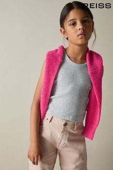 Серый - Reiss Violet Cotton Blend Ribbed Vest (AB2439) | €12