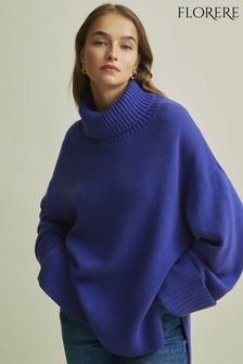 bleu vif - Florere Roll Neck Jumper (AB2469) | €207