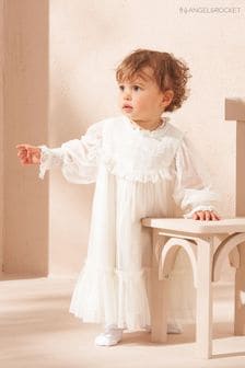 Girls cream party dress deals