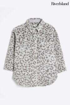 River island animal print jacket top
