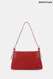 Whistles Red Paloma Small Suede Bag (AB3631) | €171