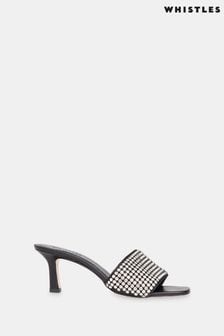 Whistles Black Adella Diamante Slip-On Mules (AB3975) | €164