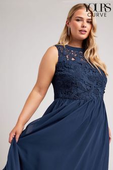 Women s Blue Partywear Maxi Lace Dresses Next Luxembourg