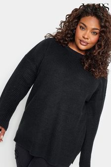 Yours Curve Black Drop Shoulder Jumper (AB4080) | $43