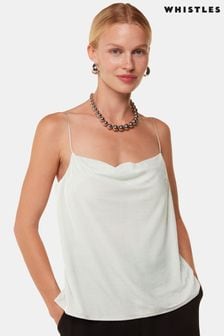 Whistles Silver Cowl Neck Cami Top (AB4201) | €75