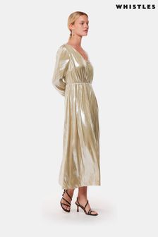 Women s Curve Gold Wrap Dresses Next Luxembourg