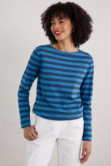 Seasalt Cornwall Cornish Night Sailboats Sailor T-Shirt (AB4703) | $51