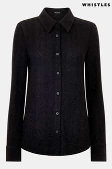 Whistles Black Eva Sparkle Shirt (AB4903) | €136