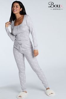 Rib Star Henley Top & Leggings Set (AB4954) | $65