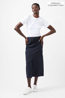 Blue Pencil Plain High Waisted Skirts Next Luxembourg