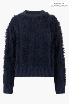 French Connection Blue Malika Fringed Jumper (AB5330) | $118