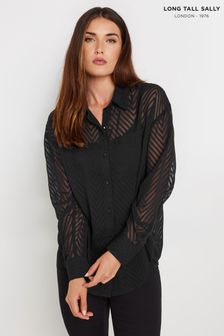 Long Tall Sally Black Stripe Shirt (AB5710) | €35