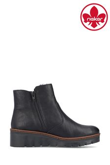 Rieker Womens Zipper Black Boots (AB6177) | $118