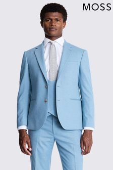 MOSS Blue Slim Fit Flannel Jacket (AB6354) | $255