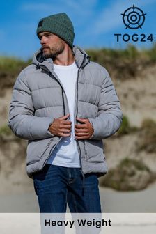 Mens cream parka top