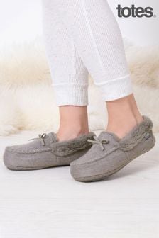 Women s Slippers Grey Moccasin Footwear Next Oman