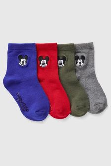 Gap Blue Kids 4 Pack Disney Mickey Mouse Crew Socks (AB7442) | €14