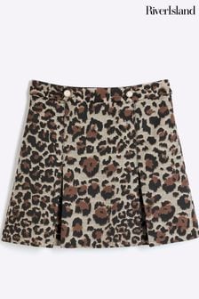 Hellbraun - River Island Girls Leopard Jacket (AB8151) | 34 €