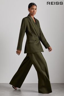 Reiss Green Simone Atelier Double-Breasted Crepe Suit Jacket (AB8207) | €911