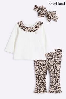 River Island Baby Girls Leopard Frill Headband Set (AB8539) | ‏155 ر.س‏