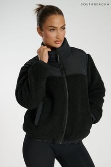 South Beach Black Borg Zip Up Padded Jacket (AB8904) | $99