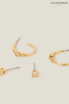 Accessorize Tone Diamante Stud And Hoop Earrings (AB9344) | 25 €