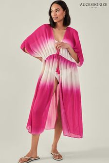 Accessorize Pink Maxi Pleated Kaftan (AB9367) | ￥10,850