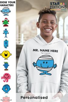 Star Editions Mr. Men Childrens Personalised White 100% Cotton Hoodie (AB9524) | 55 €