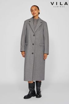 Grey midi coat store