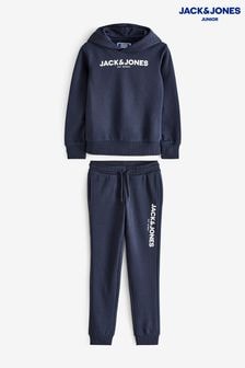 JACK & JONES JUNIOR Logo Hoodie Joggers Tracksuit Set (AC0591) | $69