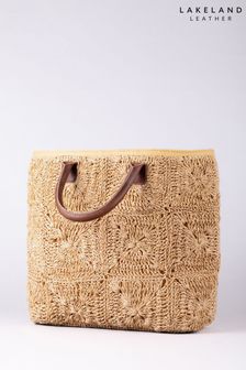 Lakeland Leather Cream Nina Straw Bucket Bag (AC1213) | KRW138,800