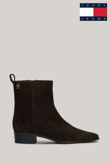 Tommy Hilfiger Low Cowboy Flat Suede Brown Boots (AC2027) | HK$1,542