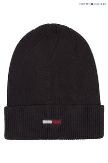 Tommy Hilfiger Black Elongated Flag Beanie (AC2187) | €35