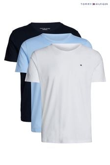 Tommy Hilfiger White Signature Essential Short Sleeved T-Shirt 3 Pack (AC2274) | kr860