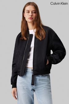 Calvin Klein Black Nylon Bomber Jacket (AC2306) | 893 SAR