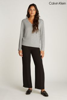 Calvin klein grey jumper womens discount