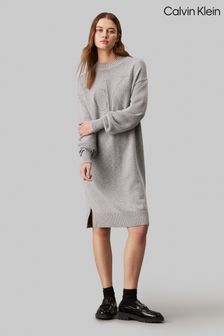Calvin klein sweater dress grey online