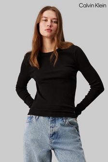 Black casual shirt by calvin klein top