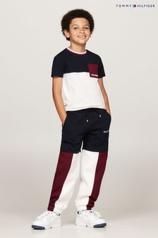 Tommy Hilfiger Colourblock Embroidered Short Sleeved White T-shirt (AC2658) | 1 259 ₴