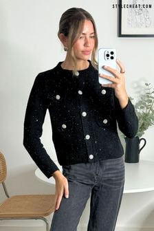 Style Cheat Black Karma Sparkle Cardigan (AC3935) | $82