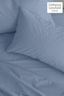 Catherine Lansfield Chambray Blue Percale 180 Thread Count Pillowcase (AC4270) | $17